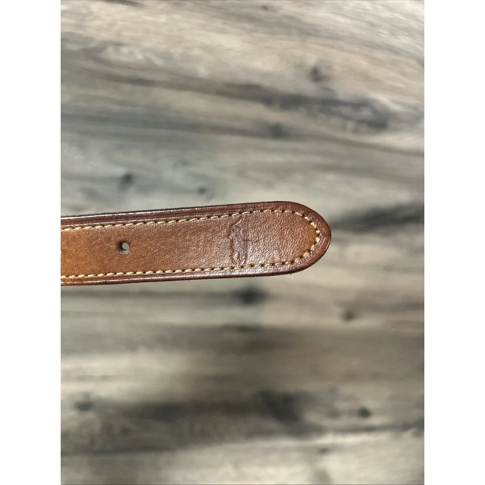 Polo Ralph Lauren Varsity Skull Needle Nos Brass Buckle Needle Nose Belt 42-44